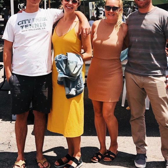 Zara YellowOrange midi dress Size S - Picture 5 of 6